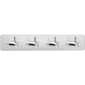 Ccykxa - 3M Adhesive Wall Hook, Stainless Steel Bathroom Towel Holder, Kitchen Towel Holder (4 Hooks)