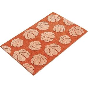 CCYKXA 40x60cm Halloween Doormat Microfiber Pumpkin Ghost Pattern Bathroom Mat Soft Thick Non-Slip Absorbent Entrance Rug for Kitchen Bedroom Porch