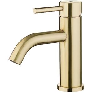 Ccykxa - Basin Mixer Tap - Single Handle Bathroom Faucet, Low Noise Ceramic Pull Down Basin Faucets, Stainless Steel Body, Gold