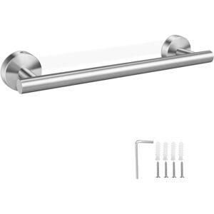 Ccykxa - Silver Towel Holder 30cm, Bathroom Stainless Steel Towel Rack Towel Holder