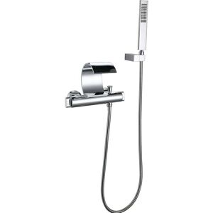 Ymyny - Chrome Bathtub Mixer,Wall Mounted Waterfall Bathtub Faucet,Wall Mounted Bathroom Faucet with Hand Shower,MUMU Bathtub Mixer