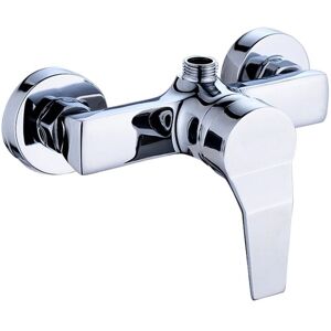 Tinor - Chrome-plated brass wall-mounted shower mixer tap for bathroom cold and hot water
