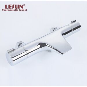 Gotrays - Chrome Thermostatic Waterfall Bathtub Faucet Bathroom Shower Faucet Durable Brass Silver Designed for Bathroom Wall Mount (5701001CP) -1pcs