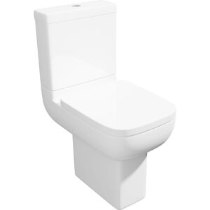 NRG - Close Coupled Comfort Height Toilet Bathroom wc Pan Cistern Soft Close Seat
