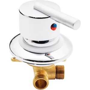 Tonchean - Cold and Hot Water Mixer One Way Outlet Thread/Intubation Brass Electroplating Shower Faucet Diverter for Shower Room Large Hole, Ceramic