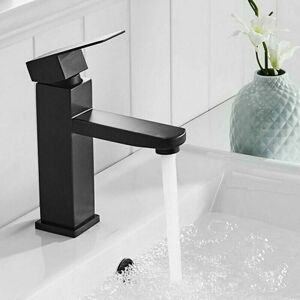 Dewdat - Cold Hot Water Basin Faucet Sink Counter Waterfall Bathroom Faucet Basin Mixer Tap Chrome Square Mono Faucet For Kitchen Household