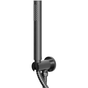 Colore - Round Gunmetal Grey Shower Outlet Holder and Kit