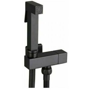 Cyslmuk - Complete Brass Toilet Sprayer Kit, Black Color, for Increased Personal Hygiene and Comfort.