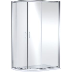 BALTERLEY Contemporary 8mm Glass Offset Quadrant Shower Enclosure, 1200 x 800mm, Chrome