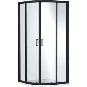BALTERLEY Contemporary 8mm Glass Quadrant Shower Enclosure, 900 x 900mm, Matt Black