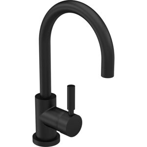 Balterley - Contemporary Arch Round Tall Lever Mono Basin Mixer Tap (Waste Included) - Matt Black