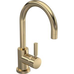 Balterley - Contemporary Arch Round Tall Lever Mono Basin Mixer Tap (Waste Included) - Brushed Brass