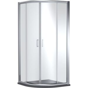 BALTERLEY Contemporary Bathroom Quadrant Shower Enclosure with Tray - 900 x 900mm, Chrome/Grey