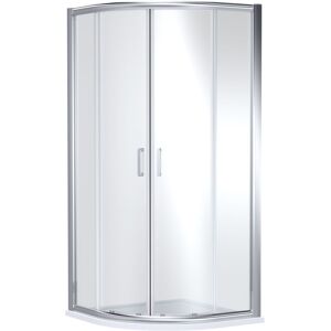 BALTERLEY Contemporary Bathroom Quadrant Shower Enclosure with Shower Tray - 900 x 900mm, Chrome/White