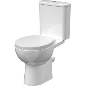 BALTERLEY Contemporary Curved Rimless Toilet Pan, Cistern and Soft Close Seat