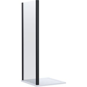 Balterley - Contemporary Shower Enclosure 8mm Glass Side Panel, 800mm, Matt Black
