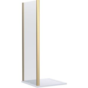 Balterley - Contemporary Shower Enclosure 8mm Glass Side Panel, 900mm, Brushed Brass