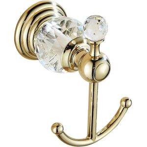 Linghhang - Crystal towel hook, gold robe hook, bathroom towel holder, suitable for wall-mounted kitchen between the caps