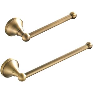 Csparkv - 2 Pack Bathroom Accessories Set - Towel Bar and Toilet Paper Holder Antique Brass Brushed Bronze