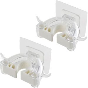 Csparkv - 2Pcs Seamless Mop Hook Broom Hanger Mop Clip Mop Holder Broom Organizer Wall Mounted Broom Holder Wall Mounted Broom Hanger Clip for Broom