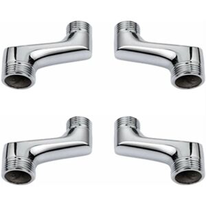 Csparkv - 4 Pack Shower Elbow Fitting, Brass Elbow Reducer Fitting, Adjustable Swivel Arm, Wall Elbow Fitting, Offset Fitting 1/2,3/4, Chrome a
