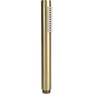 Csparkv - Bathroom Handheld Shower Head, Solid Copper Round Bar Shower Head G1/2 High Pressure Shower Head Sprayer for Bathroom Supplies(Gold)