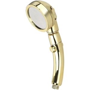 CSPARKV Golden Silver Shower Head, 3 Modes High Pressure Shower Head with On/Off Pause Switch, 360 Degree Rotatable Shower Head for Bathroom (Color :