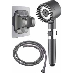 Csparkv - Shower Head with 1.5m Hose - High Pressure Filtered 4 Modes Large Handheld Pressurized Shower Head with Water Pause Switch - Shower