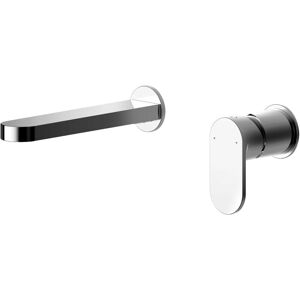 BALTERLEY Round Wall Mount 2 Tap Hole Basin Mixer Tap - Chrome