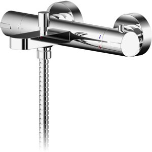 Balterley - Round Wall Mount Thermostatic Bath Shower Mixer Bar Valve Tap - Chrome