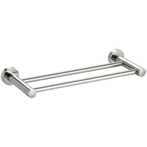 Linghhang - Double Towel Rack Bathroom Towel Holder 40CM 2 Towel Bars Wall Mounted SUS304 Stainless Steel Brushed Finish