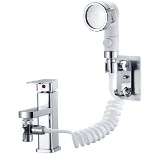 ZVD - Douchette lavabo, ensemble de douche réglable pour robinet de salle de bain - douchette avec connecteur rapide, tuyau détachable, douchette