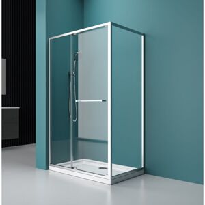 Durovin Bathrooms 1000x800 Inward Sliding Shower Enclosure, 6mm Safety Tempered Glass Bathroom Door, Space-Saving Design