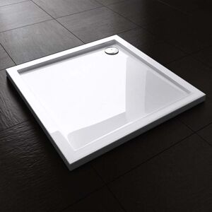 Durovin Bathrooms - Shower Tray - Light Sturdy Acrylic - Glossy White Finish - Square - 1000 x 1000mm