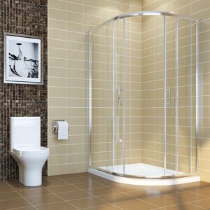 1200x800mm Quadrant Shower Cabin with 1200x800mm Right Shower Tray and Waste Trap Walk in 6mm Tempered Glass Shower Enclosure - Elegant