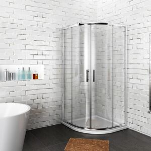 ELEGANT 900x900mm Quadrant Shower Enclosure 6mm Easy Clean Glass Sliding Door with bar handles