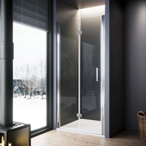 900mm Inwards Opening Folding Shower Enclosure 6mm Safety Glass Panel Bi-Fold Saving Space Shower Door - Elegant
