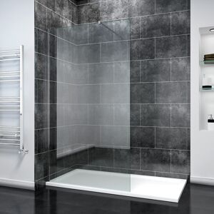 900mm Walk In Wetroom Shower Enclosure 8mm Easy Clean Glass Shower Screen Panel with 1200x700mm Tray and Waste - Elegant