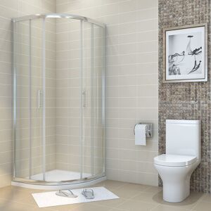 900x800mm Offset Quadrant Shower Enclosure 6mm Safety Tempered Glass Wet Room - Elegant