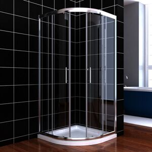 900x800mm Quadrant Shower Screen Walk in Corner Wet Room 6mm Tempered Glass Door - Elegant