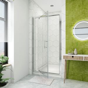 Modern Shower Enclosure 800mm Pivot Shower Door Single Door with 1000 x 800mm Tray - Elegant