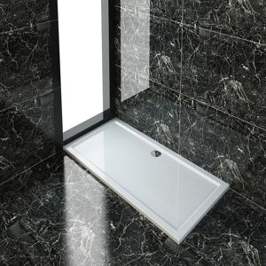 MANOCHOICE Elegant Rectangular 1700 x 800 x 40 mm Shower Tray for Shower Enclosure Cubicle + Waste Trap