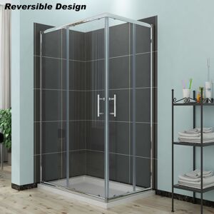Sliding Corner Entry Shower Enclosure Door with Tray 1200 x 800 mm - Elegant
