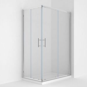 Sliding Shower Door Corner Entry Shower Enclosure with Tray and Riser Kit 1200 x 800 mm - Elegant