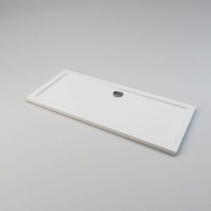 ELEGANT White Shower Tray Rectangular Low Profile Shower Tray Resin Shower Base Tray for Shower Enclosure with Free Waste Trap 1600 x 700 x 40 mm