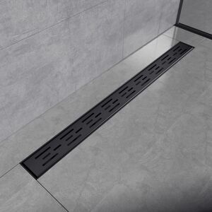 Emke - 2 in 1 Tile Insert Linear 304 Stainless Steel Rectangle Linear Bathroom Floor Drain with Floor Drain Core Filter Screen, 800mm