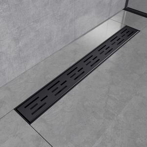 Emke - 2 in 1 Tile Insert Linear 304 Stainless Steel Rectangle Linear Bathroom Floor Drain with Floor Drain Core Filter Screen, 600mm