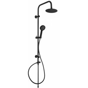 Enki - Carre Ultra Slim Shower Riser Rail Kit Round Black 950mm