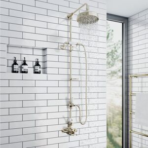 Enki - Downton Shower Set Diverter 2-Outlet English Gold 200mm