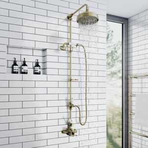 Enki - Downton 2-Outlet Shower Set Diverter Antique Bronze 200mm